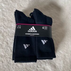 Adidas Black Crew Socks - 6 Pack